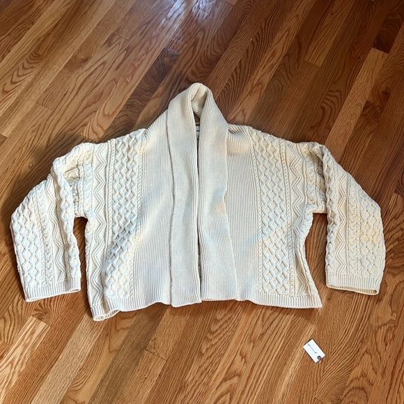 Anthropologie The Mariel Cardigan Sweater: Cropped  Cable-Knit Edition OS NWT - Picture 7 of 16
